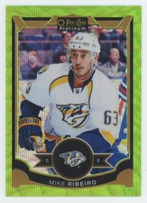2015-16 O-Pee-Chee Platinum Emerald Surge 10/10 Mike Ribeiro  Nashville
