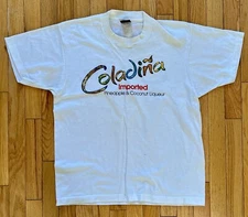 Coladiña Tropical Liqueur Alcohol Promo VTG Single Stitch Screen Stars T-Shirt