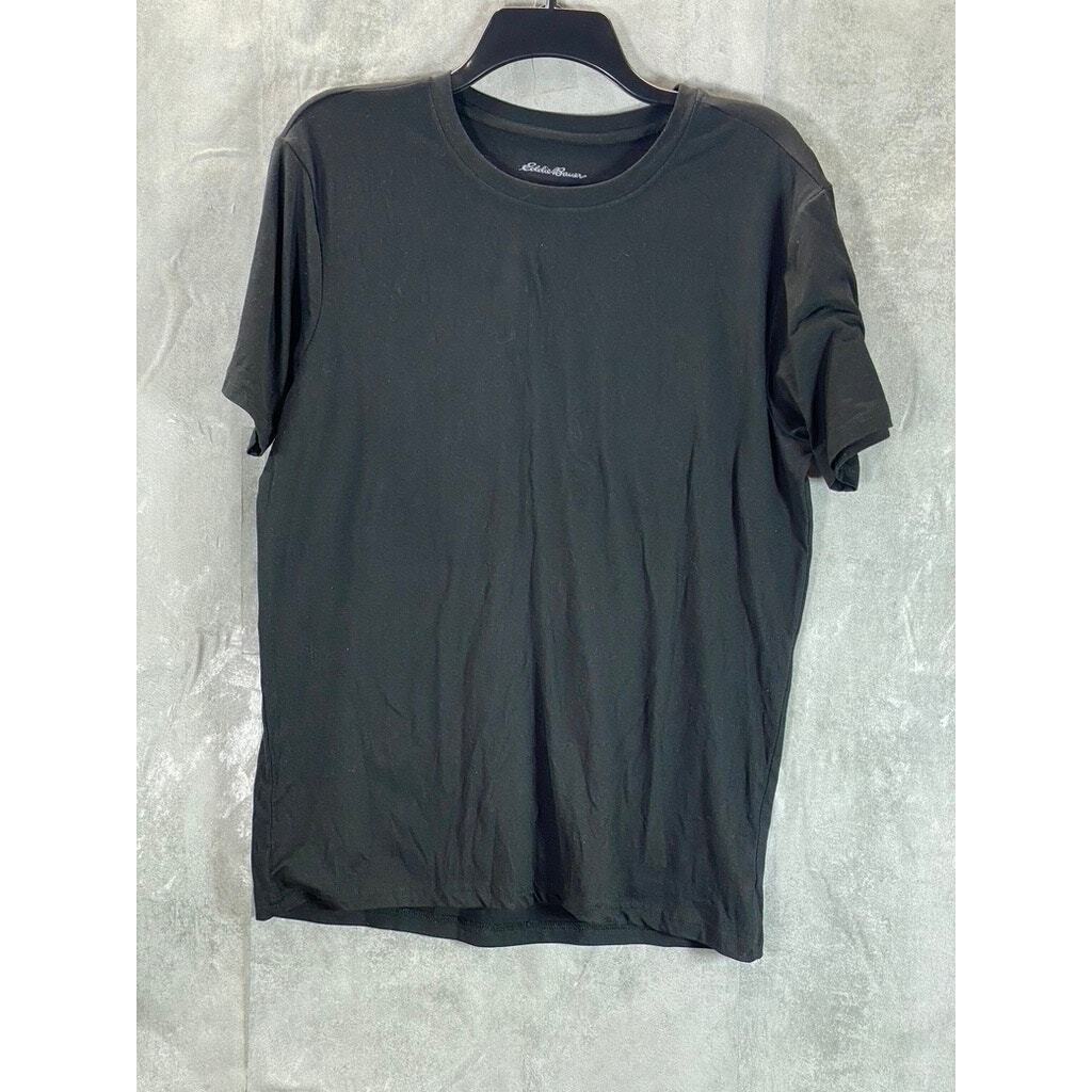 EDDIE BAUER Men's Black Solid Basic Crewneck Shor… - image 1