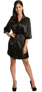 black satin robe