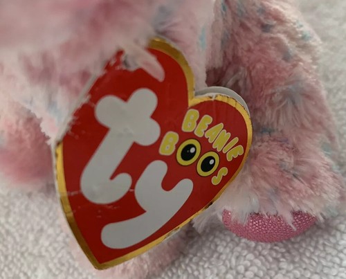 ELLIE the Pink Elephant Glitter Eyes 6 inches TY Beanie Boos 2014 Tags Pachyderm - Bild 3 von 6
