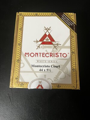 Montecristo Court White Series 20 ct Empty Cigar Box Stash Craft Box 6''x 5''x 3''