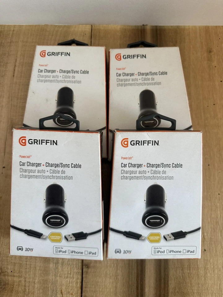 4 Griffin PowerJolt USB-A Car Charger w/USB-A to Lightning Cable MFi-Certified - Image 2 of 3