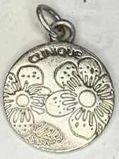 AUTHENTIC TIFFANY CLINIQUE FLORAL CHARM STERLING SILVER WITH SUSPENSION LOOP