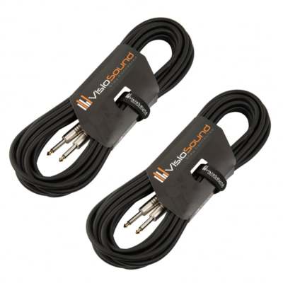 2x 6,35 mm 1/4'' Klinke zu Klinke PA Lautsprecherkabel/Gitarrenverstärker Head Cab Kabel/2er-Pack