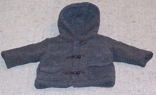 THE CHILDREN'S PLACE BOY'S HOODED GRAY WINTER COAT / JACKET size 12M color GRAY