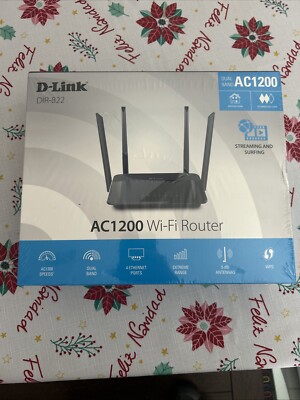 D-Link AC1200 Wi-Fi Router Dual-Band Fast Ethernet Wireless Router (DIR-822) New