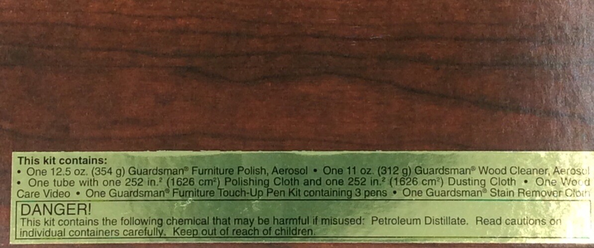 NIB Guardsman Wood Care Kit Cleaner, Polish, TouchUp Markers & Cloths