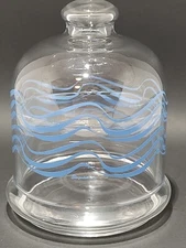 Pasabahce Basic Glass Food Keeper with Blue waves 