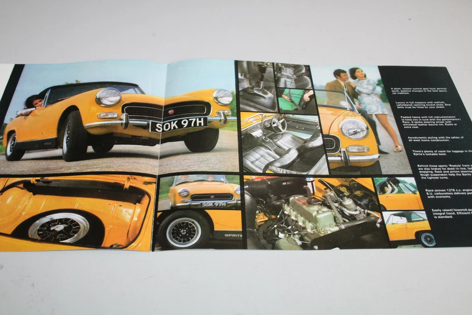 Austin Healey Sprite Mark Four Prospekt Brochure Inglese 1969 - Immagine 2 di 3