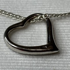 Open Heart Sterling Silver 925 Chain Pendant Chain Necklace