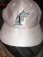 VINTAGE FLORIDA MIAMI MARLINS SILVER BOYS YOUTH SNAPBACK HAT CAP NEW W/ TAGS
