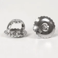 Platinum Replacement Screw Backs For Diamond Stud Earrings Solid Pair Single
