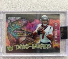 2023 CJ STROUD dino-might Multi Color 1/1 sealed Wild Card Pro Uni ROOKIE