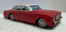 Vintage Red w/ White Top Plymouth Valiant Tin Litho Friction Car RARE! 1962