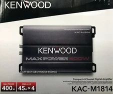 NEW KENWOOD KAC-M1814 Compact 4-Channel Car Audio / Motorsports Amplifier