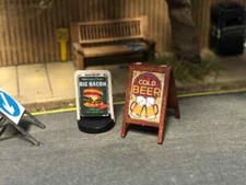 A FRAME PAVEMENT SWING ADVERTISING SIGN FOR OO GAUGE 1:76 MODEL RAILWAY-LX470-OO