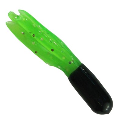 50 Southern Pro 1'' Lit'l hustler tubes    1LH31 Black/Lime spk. crappie panfish