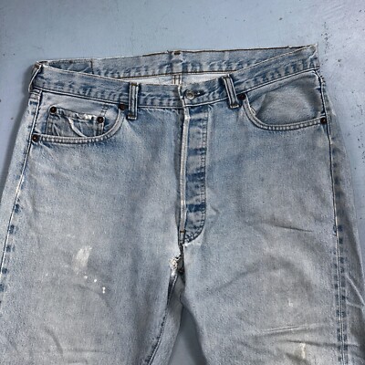 Levis 501 Vintage 80s Redline Selvedge USA XX Jeans Light Wash