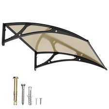 Aluminum Bracket Window Awning Door Canopy Solid Polycarbonate Panels Outdoor