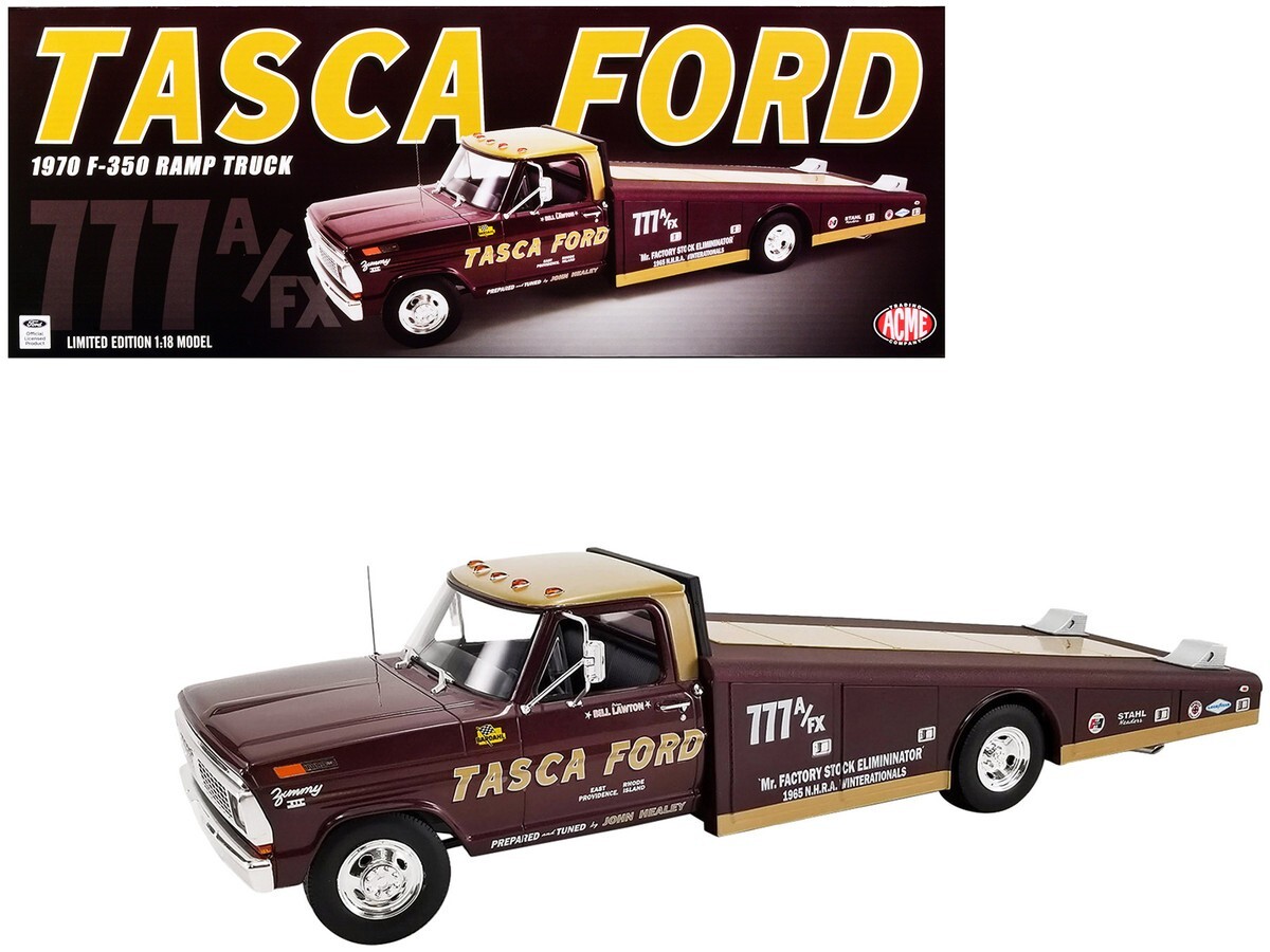 ACME Ford F-350 1/18 Ramp Truck Diecast - Red (A1801415) for