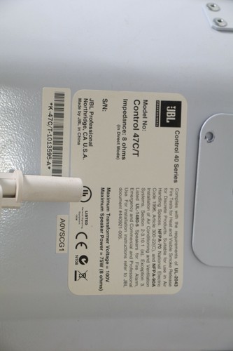 2x Commercial JBL 6.5" Ceiling Tile Speakers in Control 47C/T 2-way 75W " 8 Ohm - Picture 5 of 8
