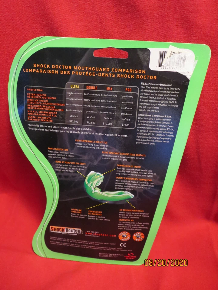 SHOCK DOCTOR ULTRA PROTECTOR BUCAL JUVENIL NUEVO SELLADO DE FÁBRICA Foto 2 de 2