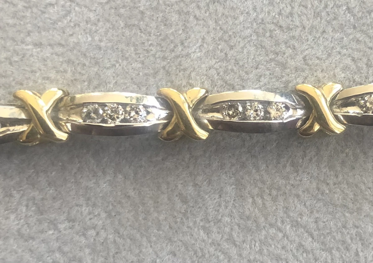 14 karat white 2024 gold tennis bracelet