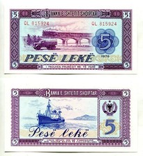 5 Leke Albanien / Albania 1976  unc,  P. 42