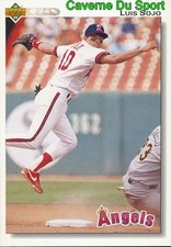 149 LUIS SOJO VENEZUELA CALIFORNIA ANGELS BASEBALL CARD UPPER DECK 1992