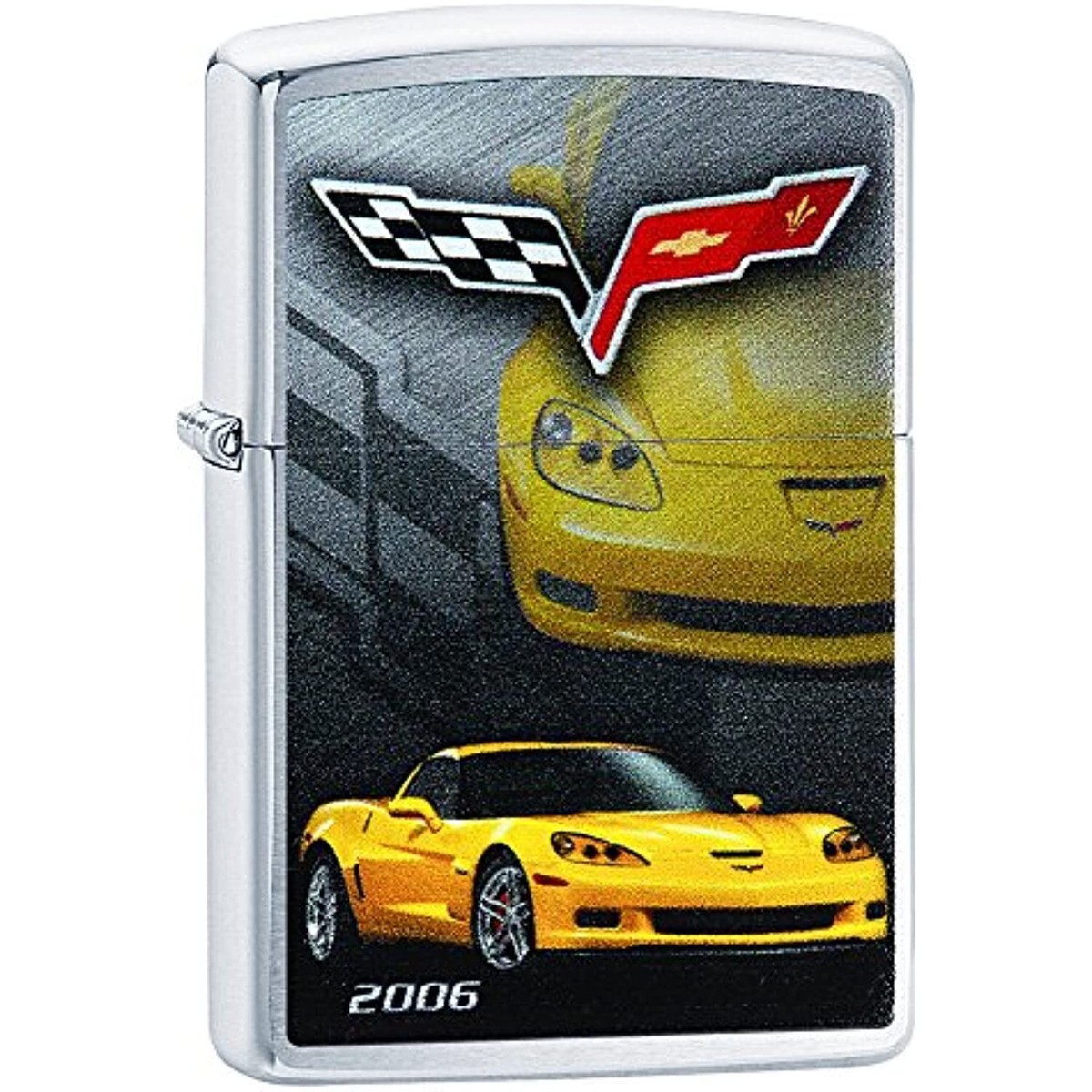 Zippo Chevrolet Corvette 2006 C6 brushed Chrome Custom