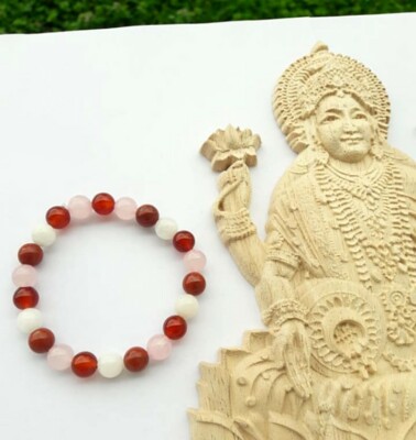 Armband Mineralsteine Fruchtbarkeit Jaspis Mondstein Rosenquarz Karneol