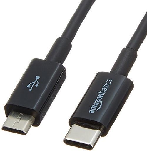 Amazon Basics   Cavo USB C a Micro B 2.0, 0.9 m, colore nero