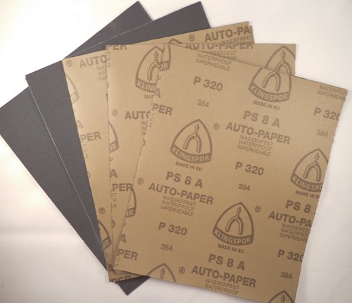 KLINGSPOR WET AND DRY SANDING SANDPAPER MIXED GRIT PACK OF 10 SHEETS FREE p&p - Picture 5 of 18