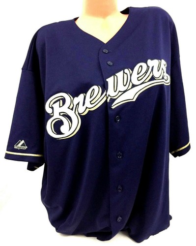 Vtg Milwaukee Brewers Jersey Majestic 