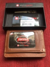 Alpine Swiss Mens RFID Minimalist Money Clip Front Pocket Wallet Slim ID Holder