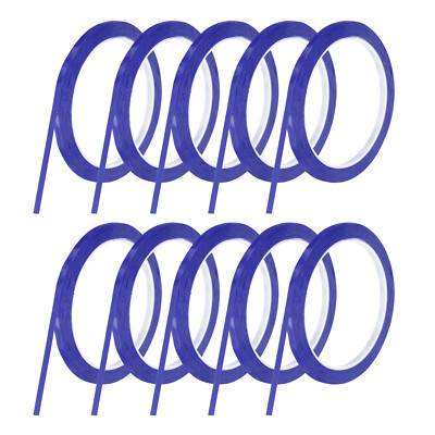 10 Rollen Whiteboard Klebeband dünn 5 mm 54,7 Yard dünne Nadelstreifen Band, blau