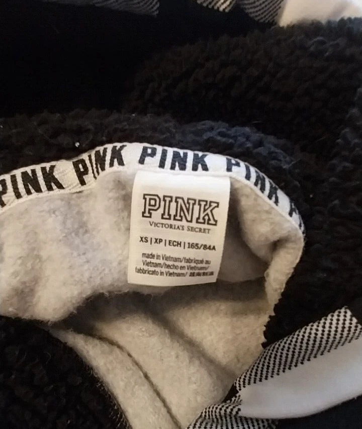 UNDERCOVER Felpa rosa Victoria's Secret con cappuccio manica lunga TAGLIA XSMALL