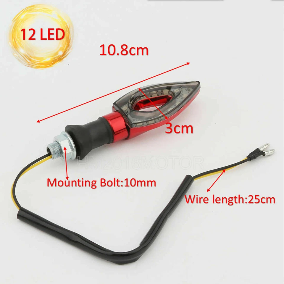 4x 4.2" plástico mini LED luz de señal de giro para Yamaha FZ 1 6 6R 8 FJ 09 R1300 Foto 2 de 4