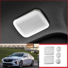 Silver stainless Roof Speaker Audio Cover Trim 5x For Cadillac CT4-V CT4 2020-24