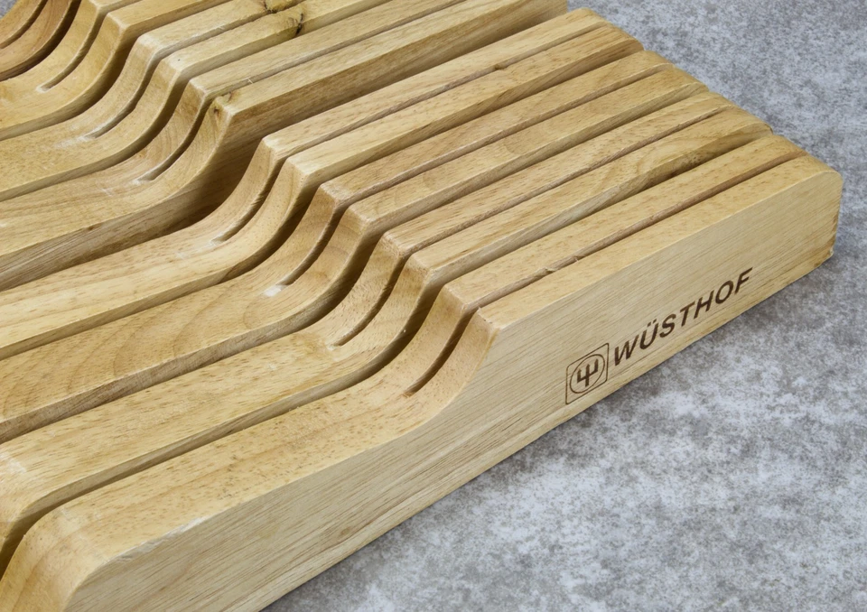 WUSTHOF In Drawer Knife Organizer Holder 14 Knife Slot Storage Wooden Block - Image 4 of 4