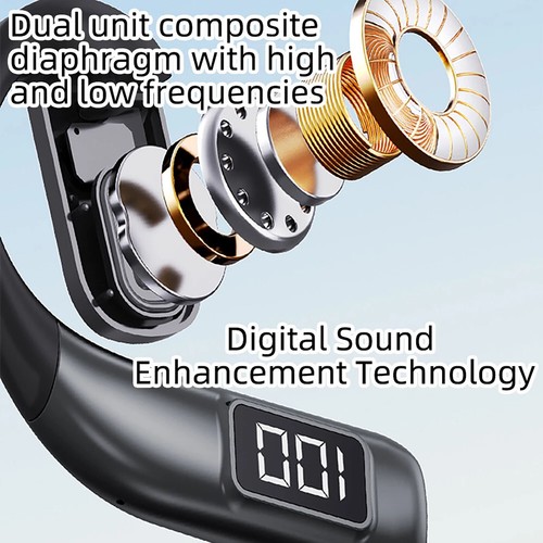 5.5 New Ear-hooked wireless headphones Driving Trucker Earbuds Noise Cancelling - Zdjęcie 13 z 13