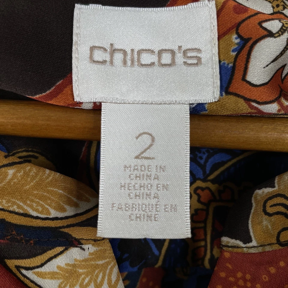 Top túnica Chicos talla 2 Lg vibrante boho azul naranja cachemira con cordones asimétricos Foto 3 de 4