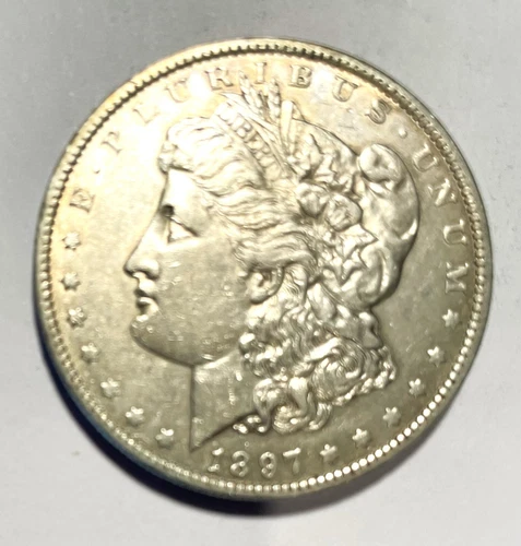 1897-O ABOUT UNCIRCULATED MORGAN SILVER DOLLAR - KEY DATE