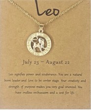 Leo Constellation Gold Plated Zodiac Pendant Necklaces