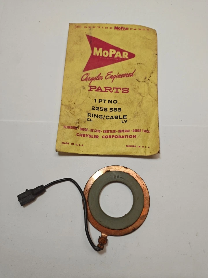 Anillo de contacto y cable Plymouth Desoto Dodge Chrysler 1960-1962 bocina 2258588 nuevo de stock Foto 4 de 4