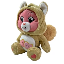 BASIC FUN 2021 Care Bears Love A Lot Bear Fox Squirrel Hoodie Friends 12” Plush