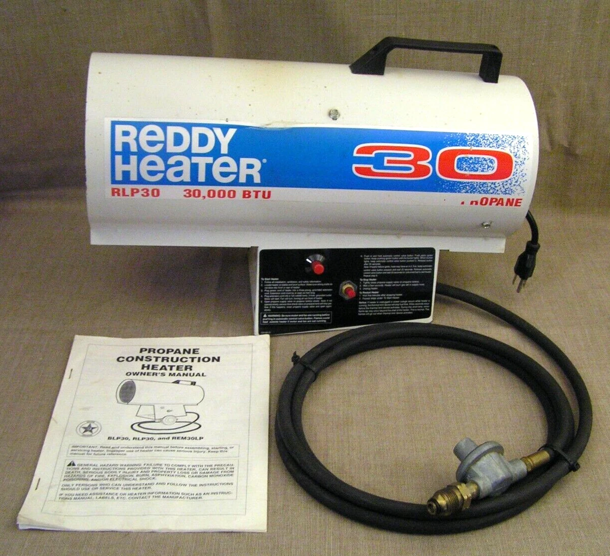 Reddy Heater RLP30 30,000 BTU Propane Construction Heater w/Manual -Works  Great! | eBay