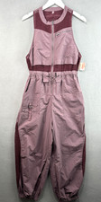 Free People Jumpsuit Small Purple Inhale Mesh Utility Cargo Zip Front One Piece