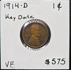 1914 - D LINCOLN CENT VF KEY DATE